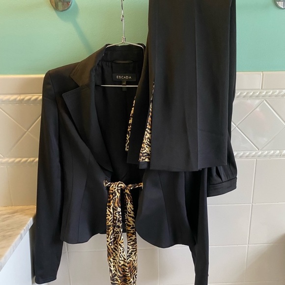 Escada Black Pants Suit - Picture 1 of 16